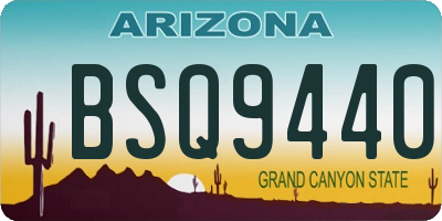 AZ license plate BSQ9440