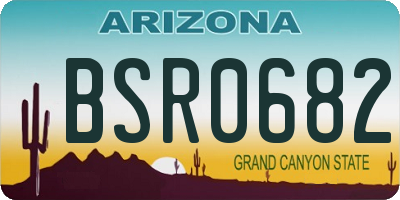AZ license plate BSR0682