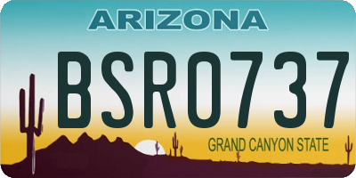 AZ license plate BSR0737