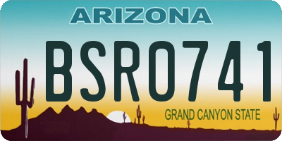 AZ license plate BSR0741