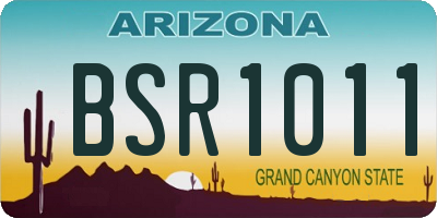 AZ license plate BSR1011