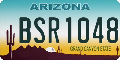 AZ license plate BSR1048