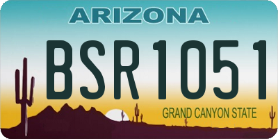 AZ license plate BSR1051