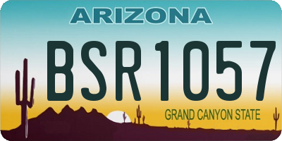 AZ license plate BSR1057