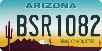 AZ license plate BSR1082