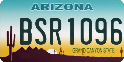 AZ license plate BSR1096