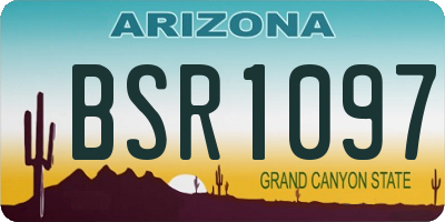 AZ license plate BSR1097