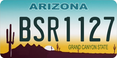 AZ license plate BSR1127