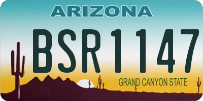 AZ license plate BSR1147