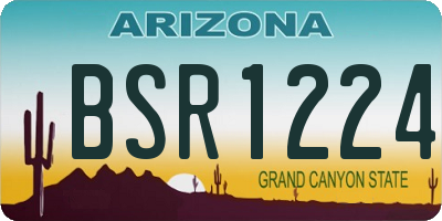 AZ license plate BSR1224