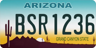 AZ license plate BSR1236