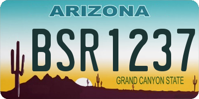 AZ license plate BSR1237