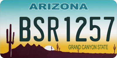AZ license plate BSR1257