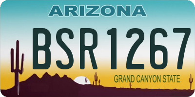 AZ license plate BSR1267
