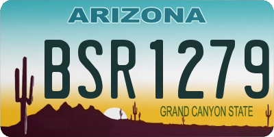 AZ license plate BSR1279