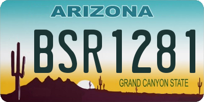 AZ license plate BSR1281