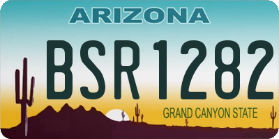 AZ license plate BSR1282