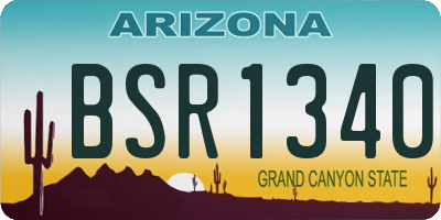 AZ license plate BSR1340