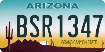 AZ license plate BSR1347