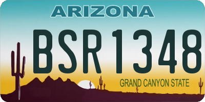 AZ license plate BSR1348