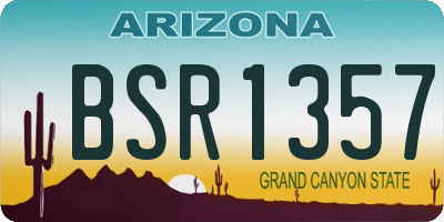 AZ license plate BSR1357