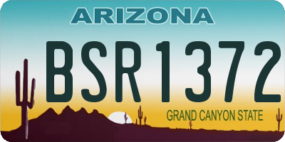 AZ license plate BSR1372