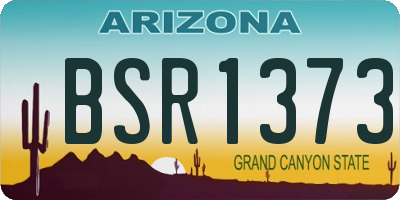 AZ license plate BSR1373