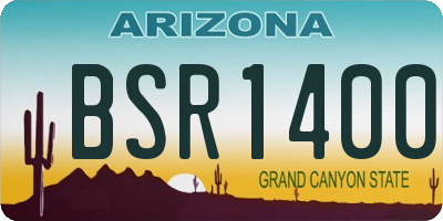 AZ license plate BSR1400