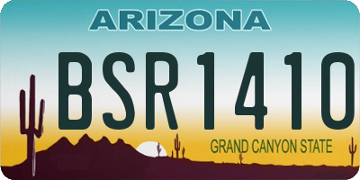 AZ license plate BSR1410