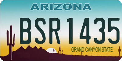 AZ license plate BSR1435