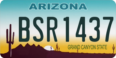 AZ license plate BSR1437