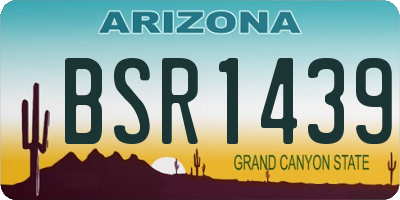 AZ license plate BSR1439