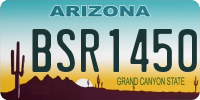 AZ license plate BSR1450