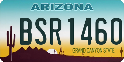 AZ license plate BSR1460