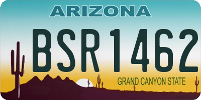 AZ license plate BSR1462