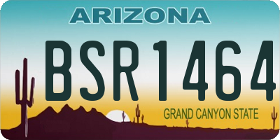 AZ license plate BSR1464