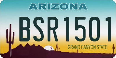 AZ license plate BSR1501