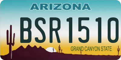 AZ license plate BSR1510