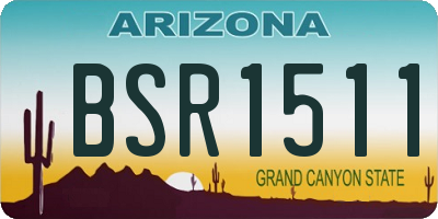 AZ license plate BSR1511