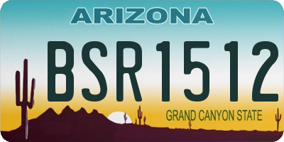 AZ license plate BSR1512