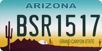 AZ license plate BSR1517