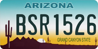 AZ license plate BSR1526