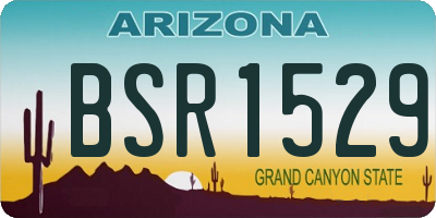 AZ license plate BSR1529