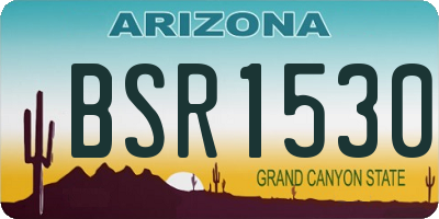 AZ license plate BSR1530