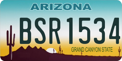 AZ license plate BSR1534