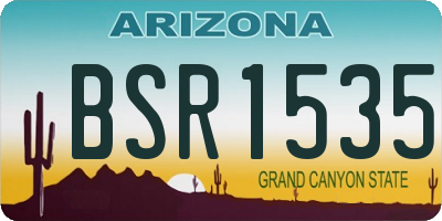 AZ license plate BSR1535