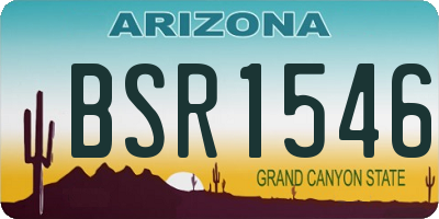 AZ license plate BSR1546