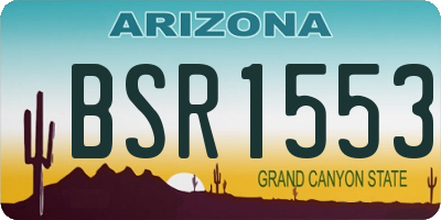 AZ license plate BSR1553