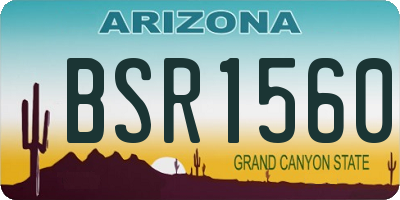 AZ license plate BSR1560