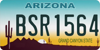 AZ license plate BSR1564